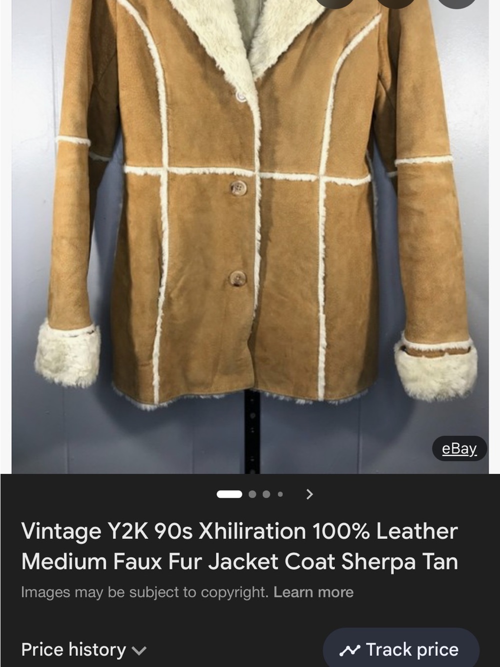 Xhilaration Tan & Cream Faux-Shearling Teddy Jacket